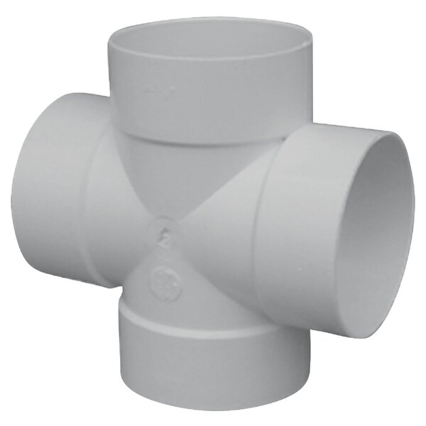 Ipex Canplas SDR35 Sewer and Drain 4 In. Solvent Weld PVC Cross 414450BC - main